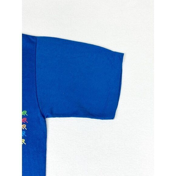 Vintage 80s Hamilton T-Shirt Small Blue Rainbow Single Stitch - Picture 3 of 7